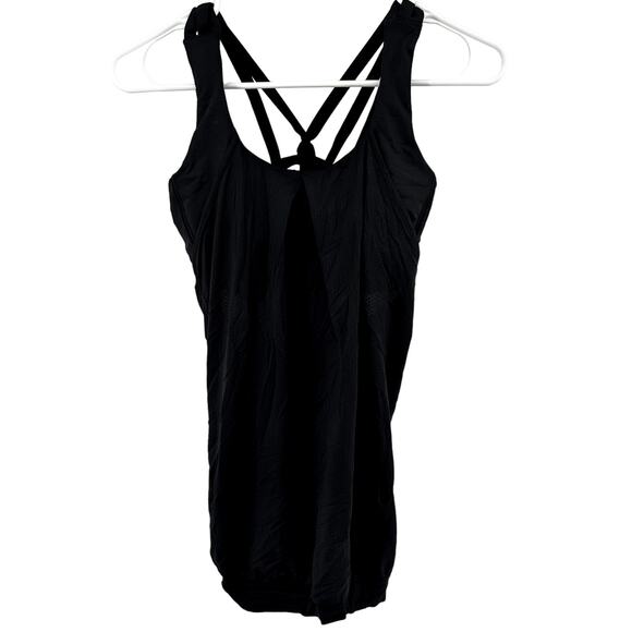 Lululemon Nouveau Limits Tank Luxtreme Lycra Built in Bra Wicking Black 6 - Picture 2 of 5